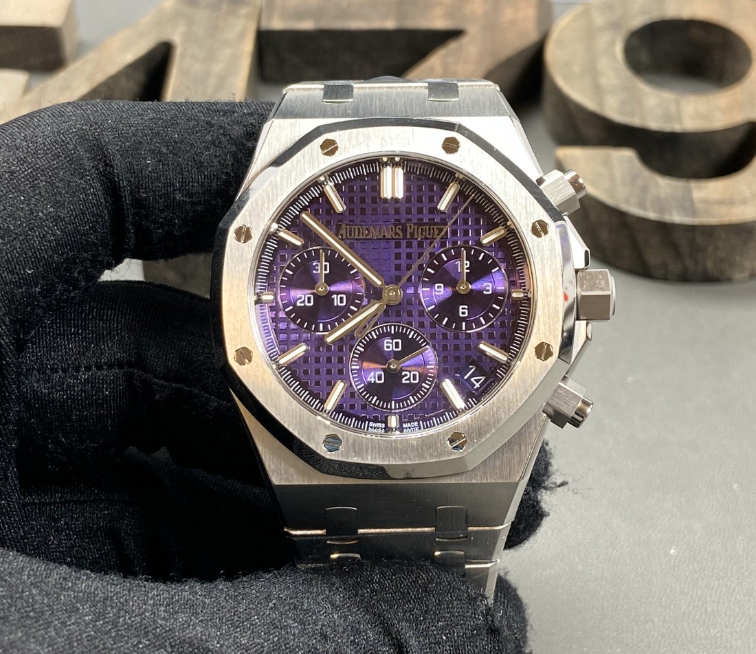 SUPERCLON Royal OAK CHRONO 26240 Purpe Dial